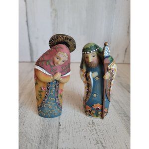 Roman Mary Joseph nativity scene religious figure set